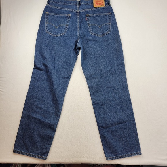 Levis 550 Relaxed Fit Tapered Leg Mens Blue Denim Jeans 36x32 005504886 - Picture 15 of 16